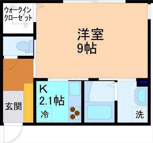 INTEGRAL堀川町(1K/2階)の間取り写真