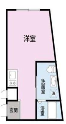 スカイヒルズ鷺ノ宮(ワンルーム/2階)の間取り写真