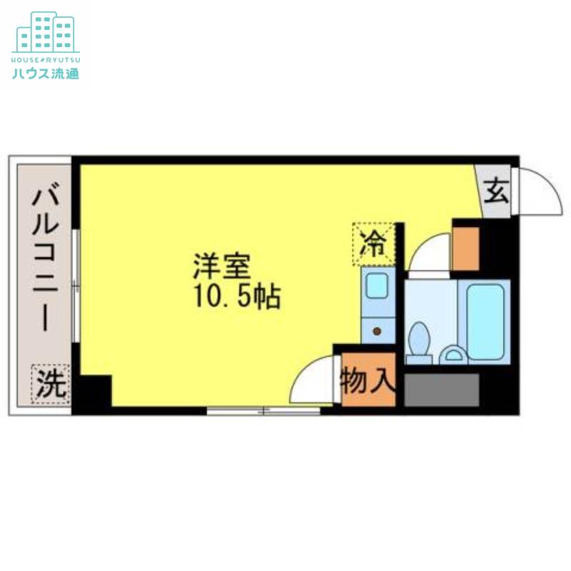 ハイツ 若葉(ワンルーム/5階)の間取り写真