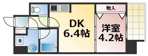 グランカーサ高井田(1DK/2階)の間取り写真