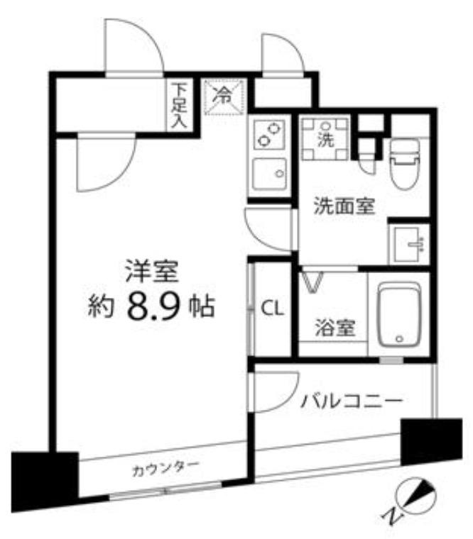 レニール本駒込(ワンルーム/3階)の間取り写真