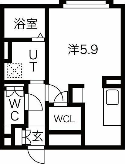 WELL COURT TENMA(ワンルーム/2階)の間取り写真