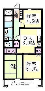 ロイヤルストーク(3DK/1階)の間取り写真
