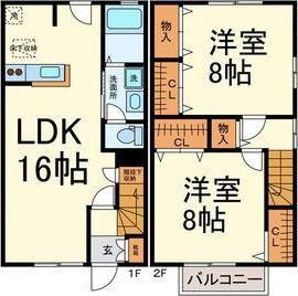 アコルト(2LDK/2階)の間取り写真