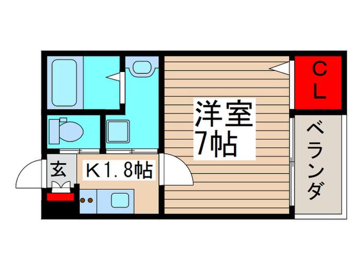 ジェフィーガーデン(1K/2階)の間取り写真