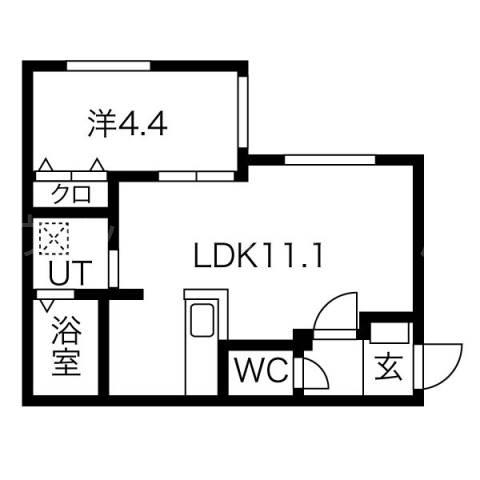 FIKA(1LDK/3階)の間取り写真