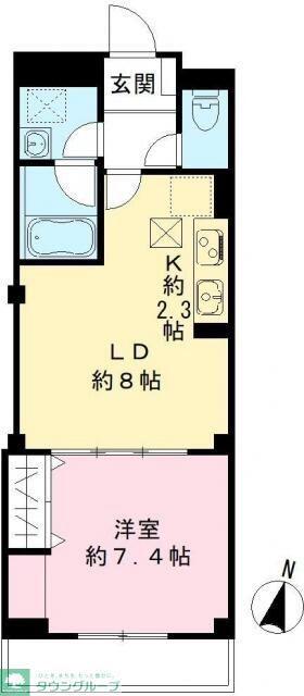 LORANGERIE(1LDK/1階)の間取り写真