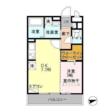 アエル大宮三橋(1DK/3階)の間取り写真