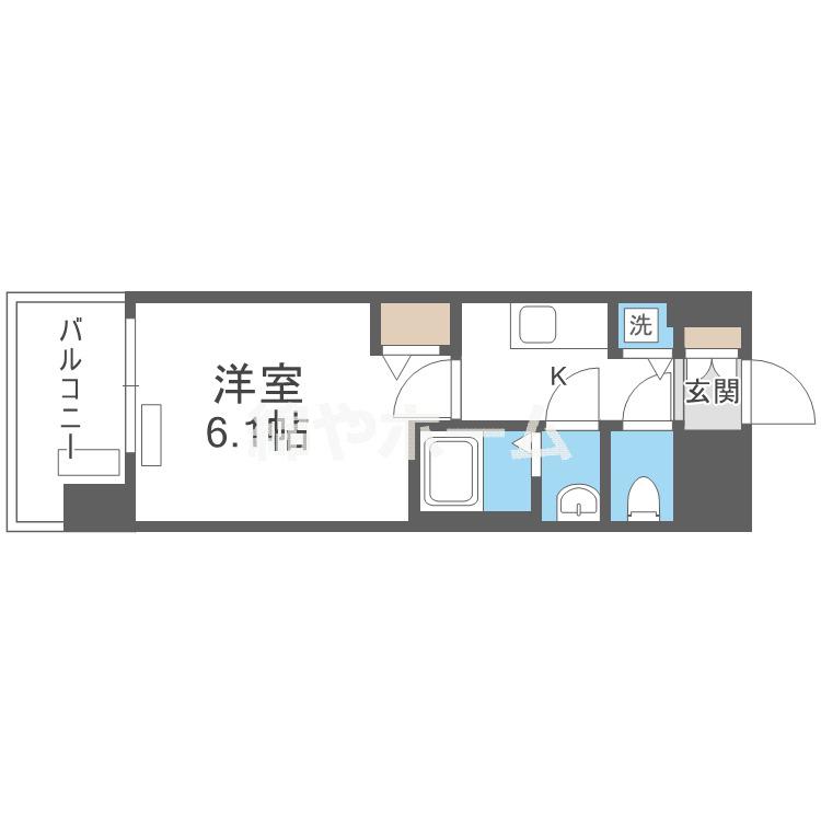プレサンス玉造駅前(1K/9階)の間取り写真