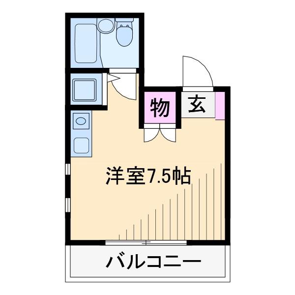 ビケンアーバンス(ワンルーム/4階)の間取り写真