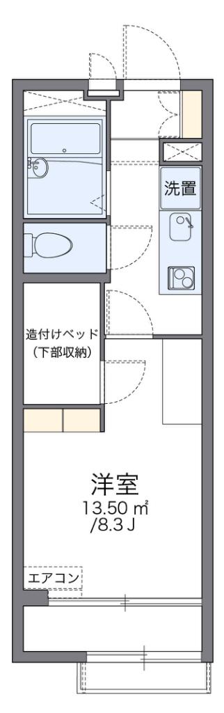 レオパレスバードII(1K/2階)の間取り写真