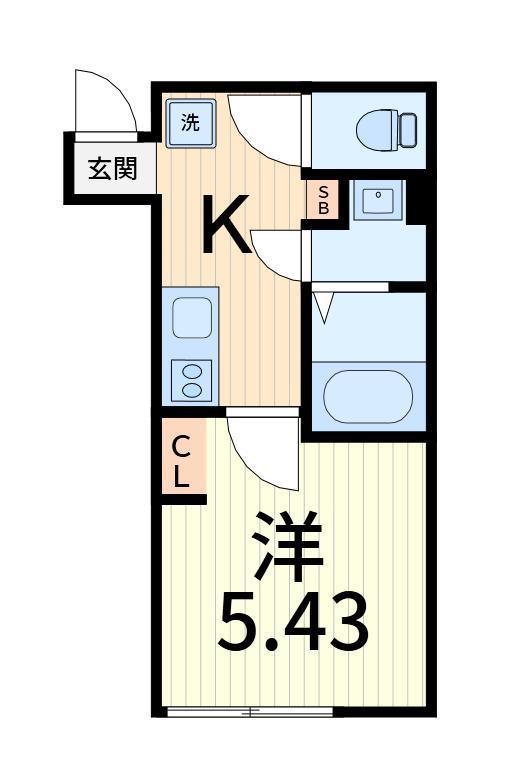 カインドネス金町(ワンルーム/1階)の間取り写真