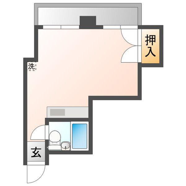 コーポ幌北(ワンルーム/3階)の間取り写真