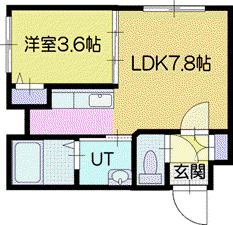 和AIOI(1DK/3階)の間取り写真
