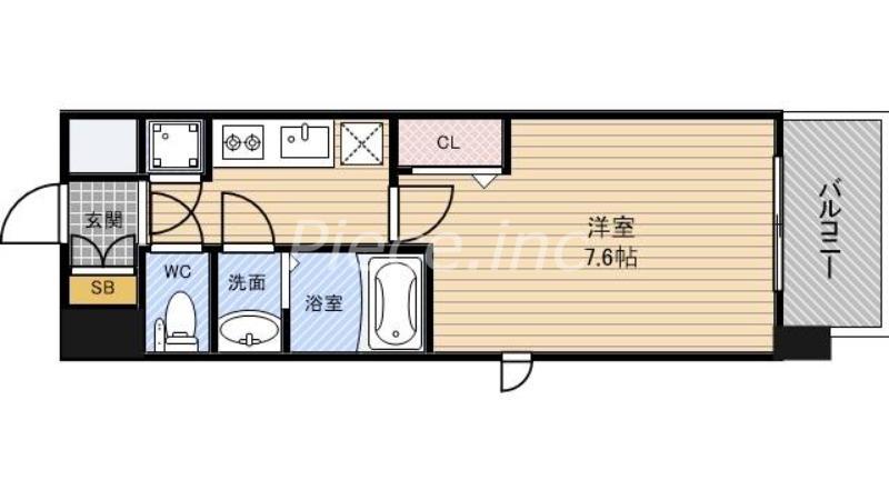レジュールアッシュ福島フィノ(1K/5階)の間取り写真