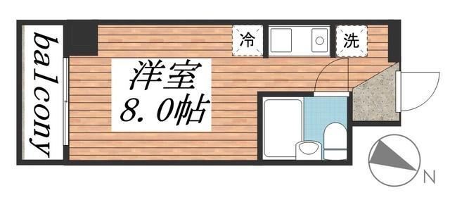 パレスハイツ津田沼(ワンルーム/3階)の間取り写真