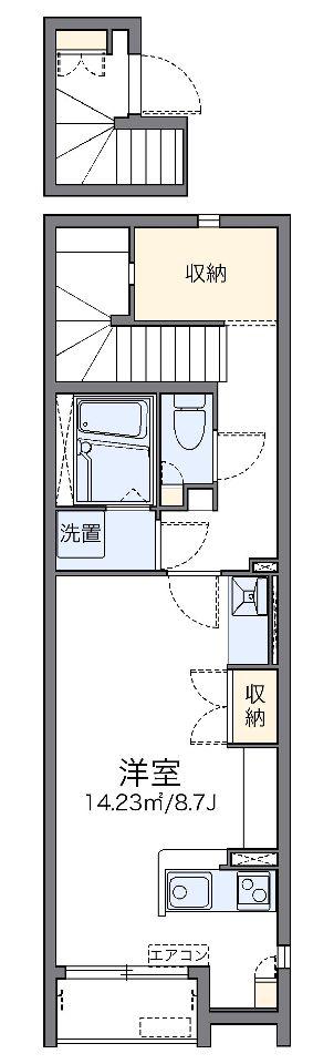 レオネクストルミエール(ワンルーム/2階)の間取り写真
