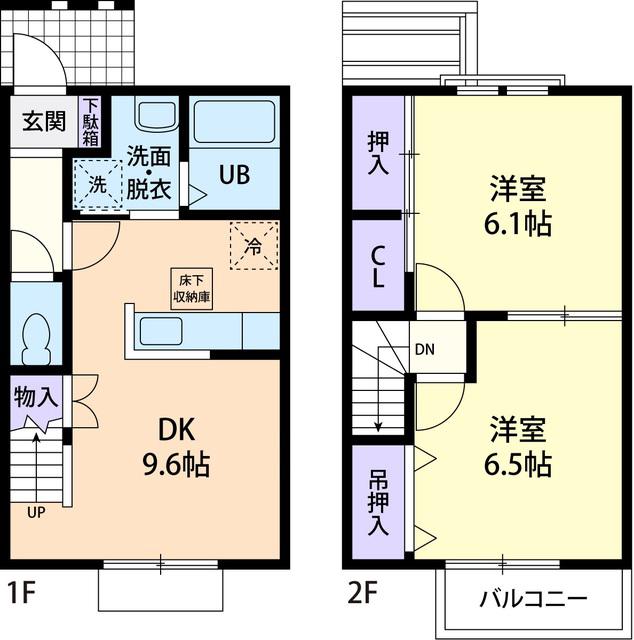 CAMPANELLA(2DK/1階)の間取り写真