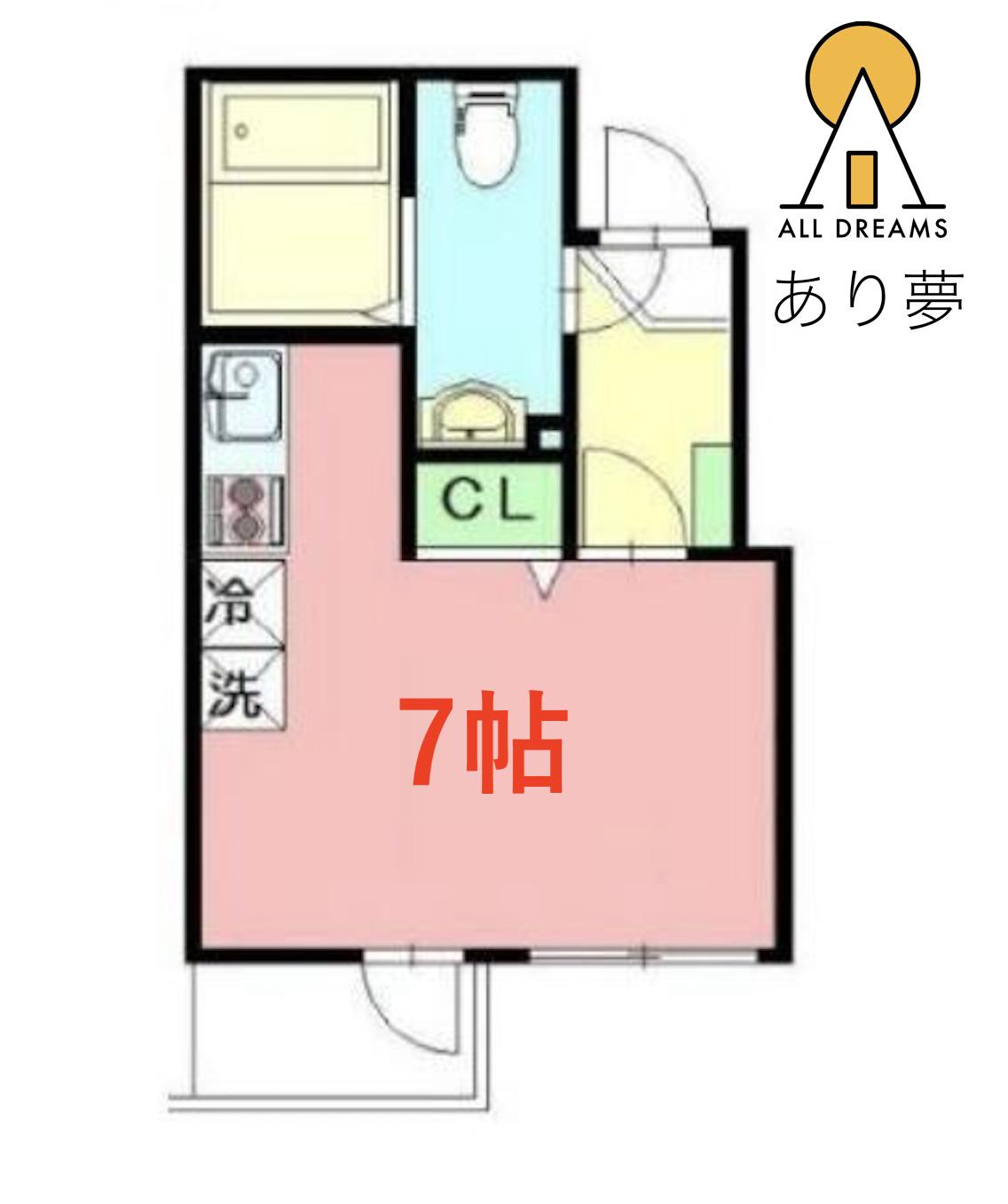DEN大口仲町Ⅲ(ワンルーム/3階)の間取り写真