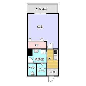 グロースコート恵我之荘(1K/2階)の間取り写真