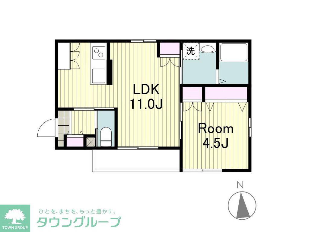 BE メゾン(1LDK/2階)の間取り写真
