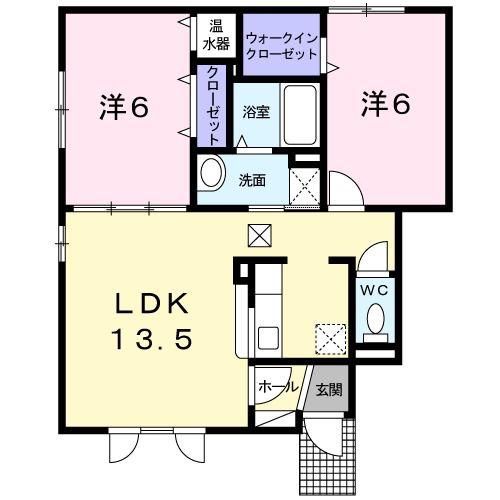 ヴィラ・K(2LDK/1階)の間取り写真