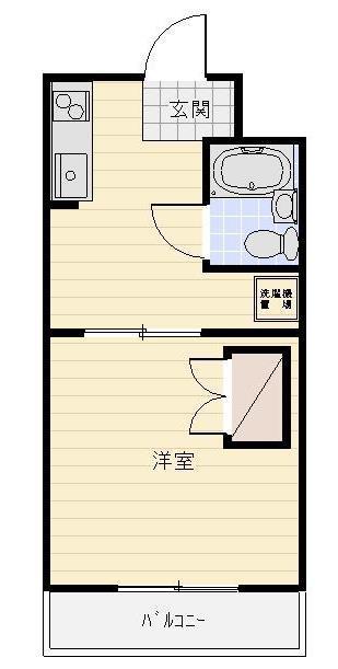 マンションアリア(1DK/2階)の間取り写真