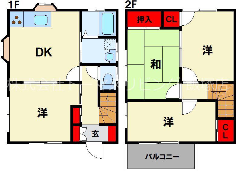 川島アパート(4DK/1階)の間取り写真