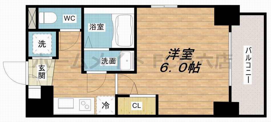 エスリード松屋町グレイス(1K/7階)の間取り写真