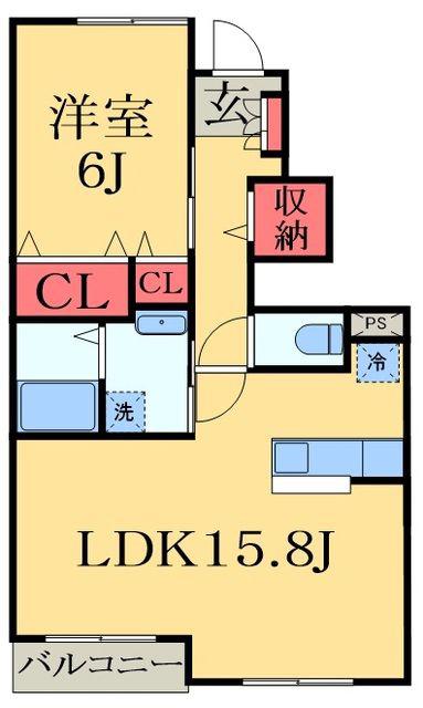 サンリット・スクェアⅠ(1LDK/1階)の間取り写真