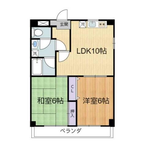 花みずき新館(2LDK/3階)の間取り写真