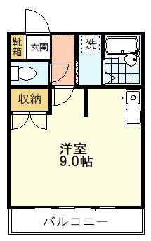 日吉コーポ(ワンルーム/2階)の間取り写真
