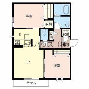 CASAREGIO堺東(2LDK/1階)の間取り写真