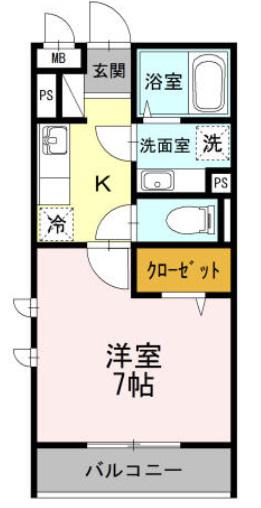プレミール品川豊町(1K/3階)の間取り写真