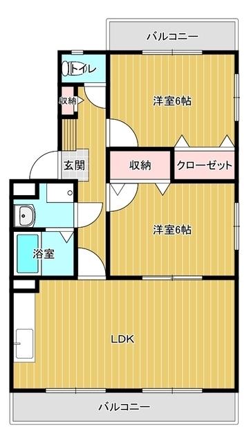 ユーミーSAVA(2LDK/2階)の間取り写真