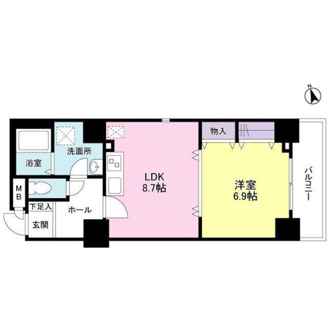 RAFFINE TERRACE(1LDK/4階)の間取り写真