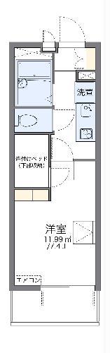 レオパレスアブリール3番館(1K/3階)の間取り写真