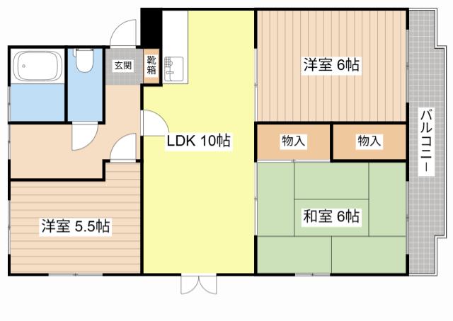アパートメント311(3LDK/3階)の間取り写真