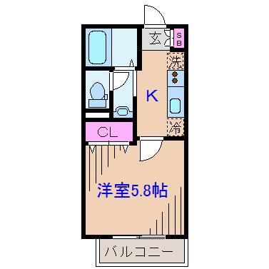 KINGLY COURT菊名(1K/1階)の間取り写真