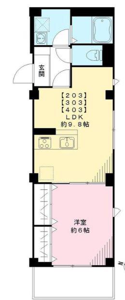 セレンディピティ(1LDK/4階)の間取り写真