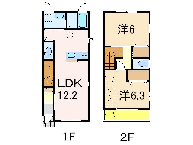サイプレスIV(2LDK/1階)の間取り写真