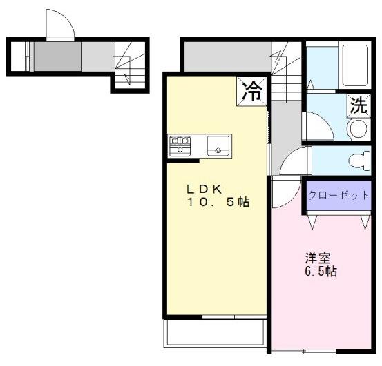 TN ALLOGGIO(1LDK/2階)の間取り写真