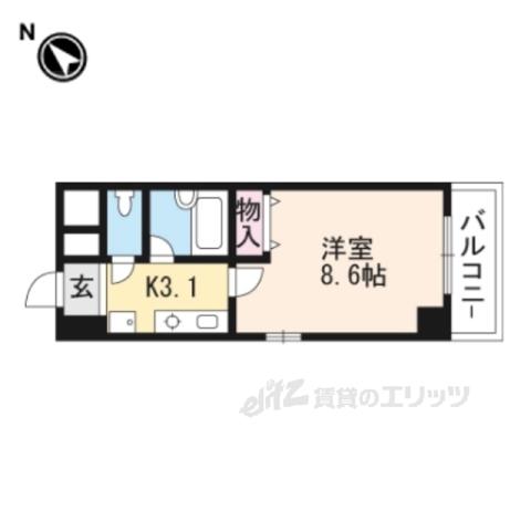 RECTO(1K/3階)の間取り写真