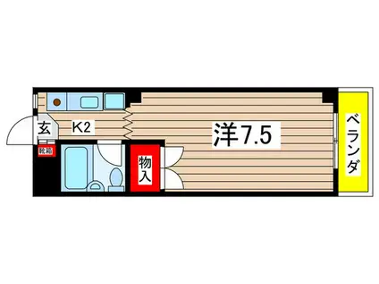 サンサーラ宝山(1K/3階)の間取り写真