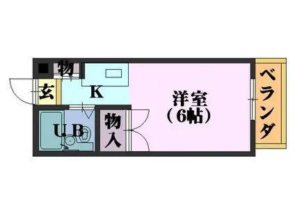 メゾン・ド・セーヌ(ワンルーム/5階)の間取り写真