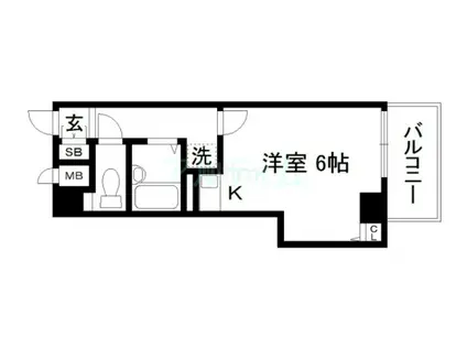 プレサンス京都清水(1K/2階)の間取り写真