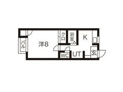 ネオ・メープル高松(1K/2階)の間取り写真