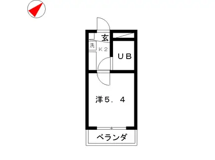 清水センチュリー21(1K/3階)の間取り写真