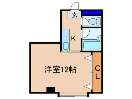 メゾン槙島(1K/1階)の間取り写真