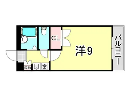 彩華II(1K/2階)の間取り写真